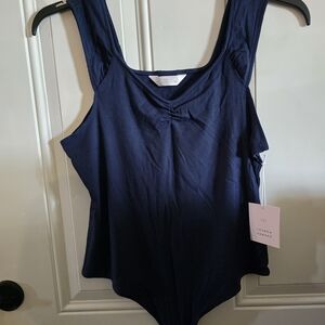 LC Lauren Conrad Navy Bodysuit